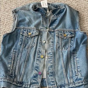 Denim Vest , brand new .